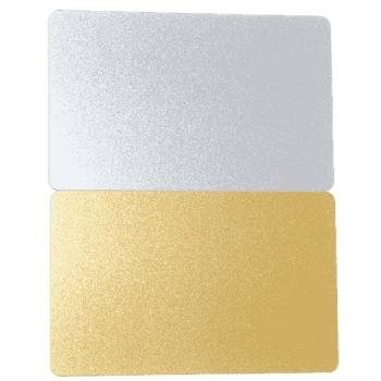Tarjetas térmicas de PVC doradas o Plateadas