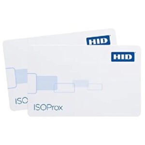 Tarjeta de proximidd de PCV HID ISO Prox II. 1386 LGGMN para control de acceso. Formato estandar H10301 de 26 Bits
